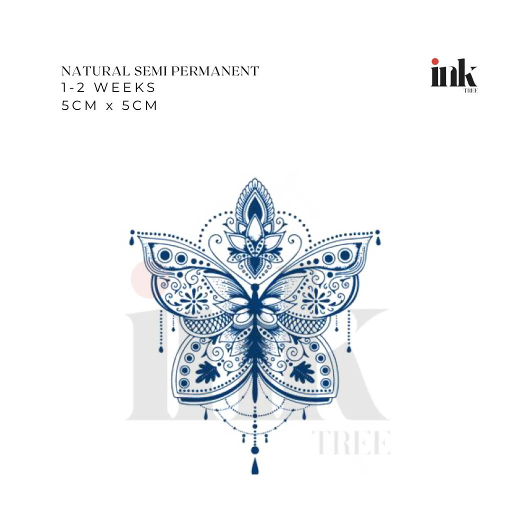 Geometric Butterfly Temporary Tattoo (Small)