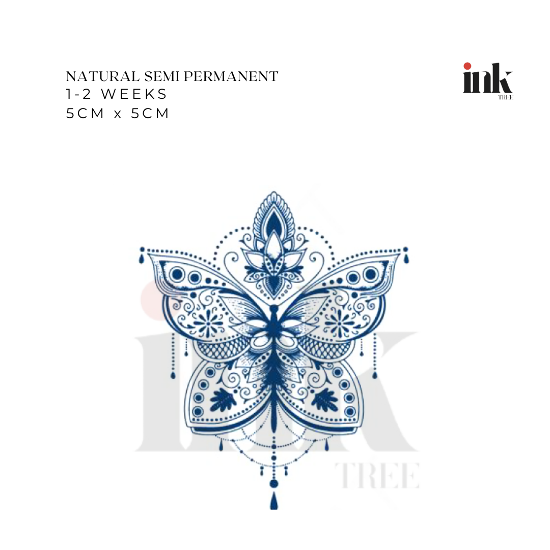 Geometric Butterfly Temporary Tattoo (Small)