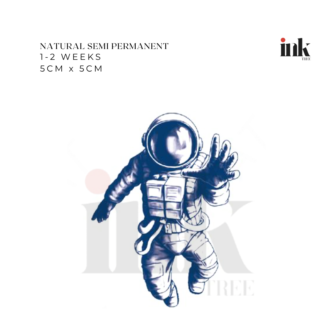 Astronaut Temporary Tattoo (Small)