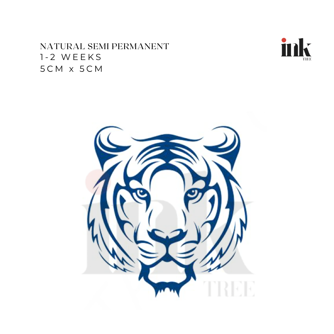 Tiger Face Temporary Tattoo (Small)