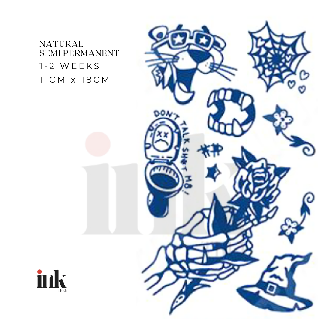 Spooky Flash Temporary Tattoos (Medium)