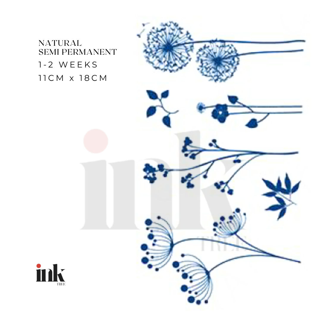 Wildflower Collection Temporary Tattoos (Medium)