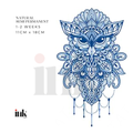 Mandala Owl Temporary Tattoo (Medium)