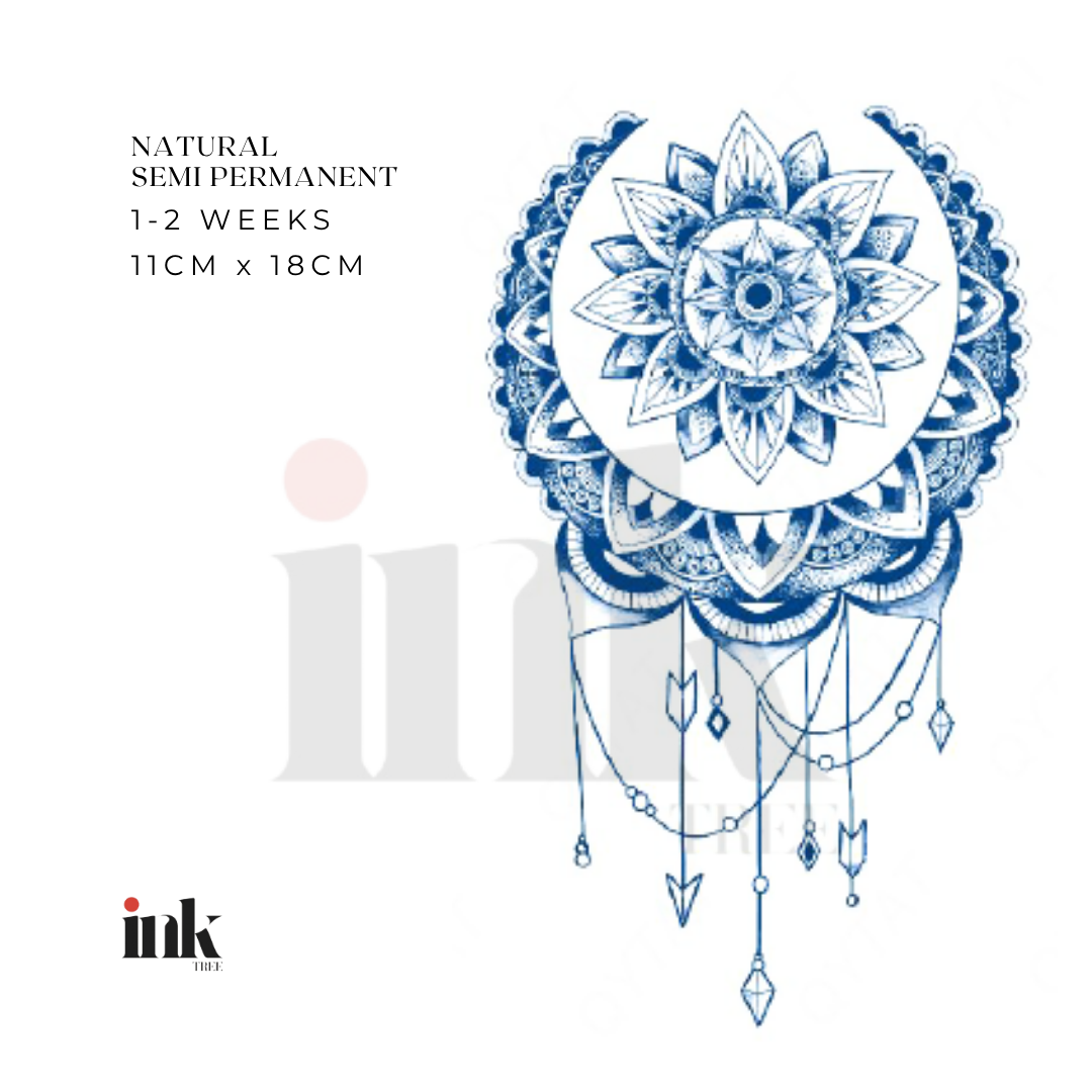 Mandala Dreamcatcher Temporary Tattoo (Medium)