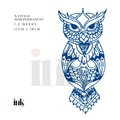 Mandala Owl Temporary Tattoo (Medium)