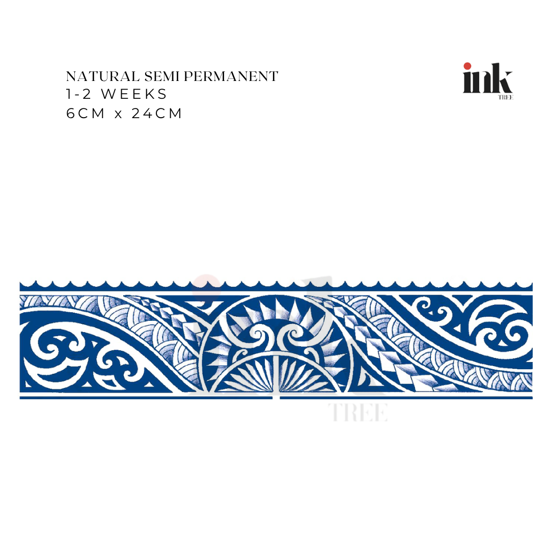 Polynesian Wrist Band Temporary Tattoo