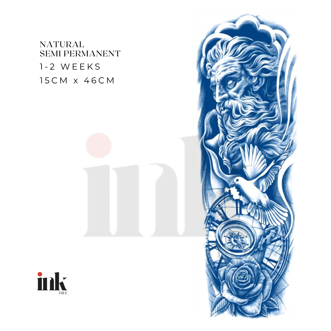 Guardian Sleeve Temporary Tattoo (Full Arm)