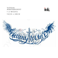 Nightmare Lettering Temporary Tattoo (Full Chest)
