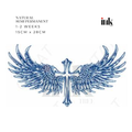 Cross & Angel Wings Temporary Tattoo (Full Chest)