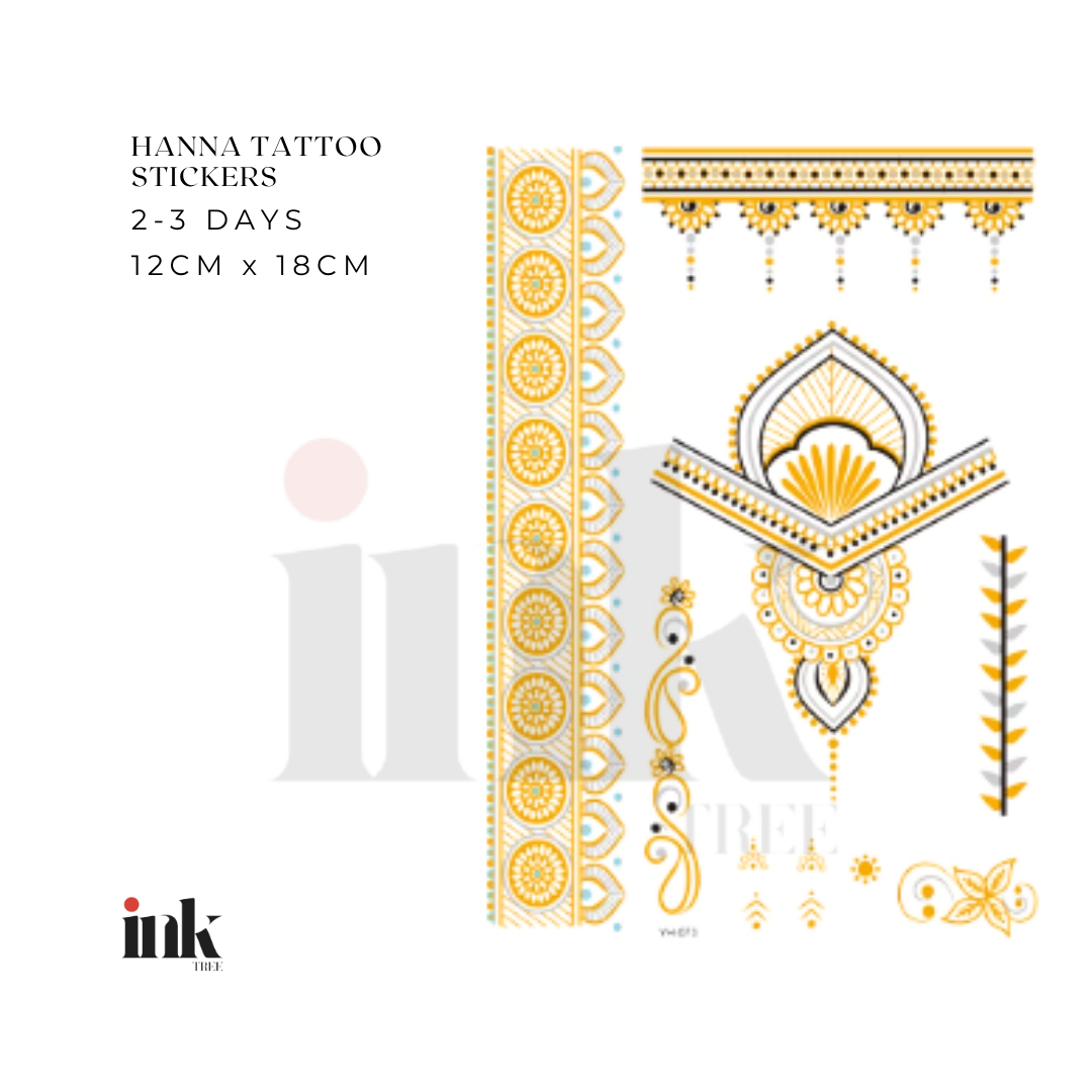 Gold Henna Style Stickers (2-3 days)