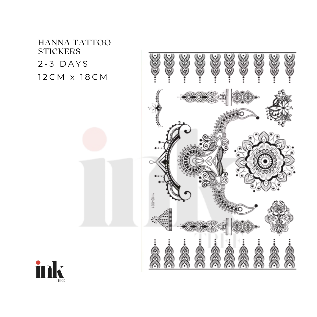 Henna Mandala Black Stickers (2-3 days)