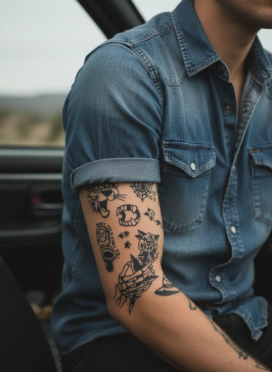 Spooky Flash Temporary Tattoos (Medium)